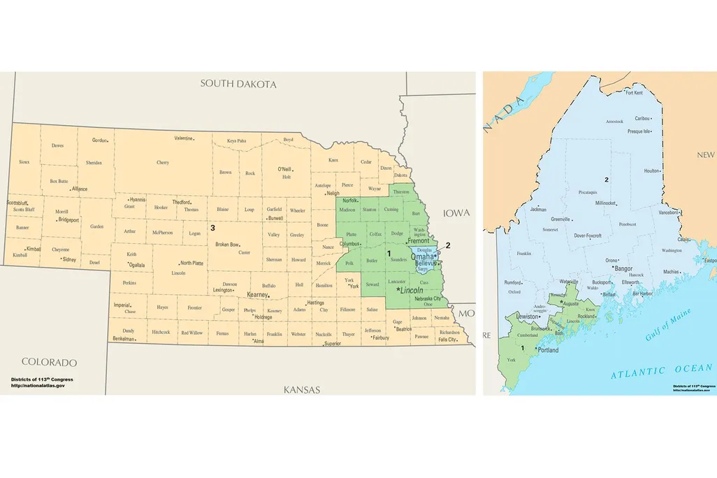 Maine and Nebraska's congressional districts