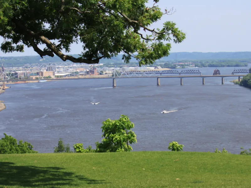 Mississippi river and city of Dubuque, Iowa. | Smithsonian Photo ...