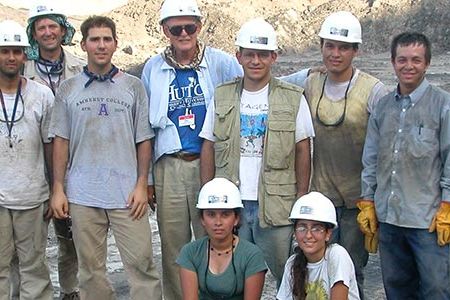 Carlos Jaramillo (top row, third from the right), a staff scientist at the Smithsonian Tropical Research Institute, co-organized the team that discovered the largest snake in world history.