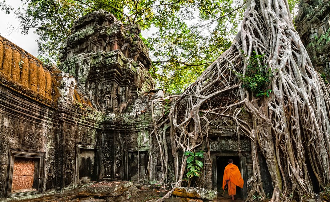 Monk at Ta Prohm, Angkor Wat