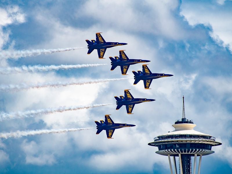 Blue Angels Fly By The Space Needle Smithsonian Photo Contest