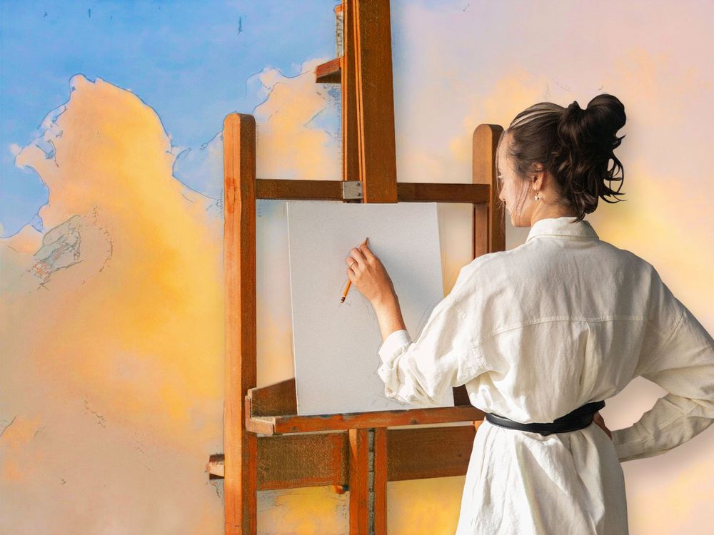 artist drawing a picture