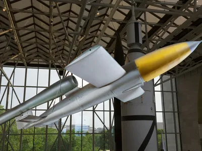The V-1 (Vergeltungswaffe Eins, or Vengeance Weapon One), was the world's first operational cruise missile. (Credit: National Air and Space Museum, Smithsonian Insitution)