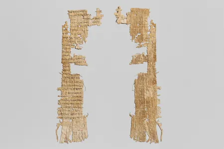 An early papyrus fragment from Homer's Odyssey,&nbsp;dated to roughly 285 to 250 B.C.E., is now on display in New York City.