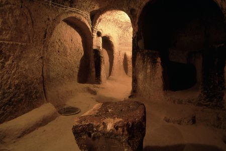 The newfound ruins could outshine their neighbor, the underground city of Derinkuyu (pictured).
