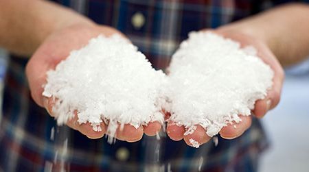 Ben Jacobsen showing off his beloved flake salt