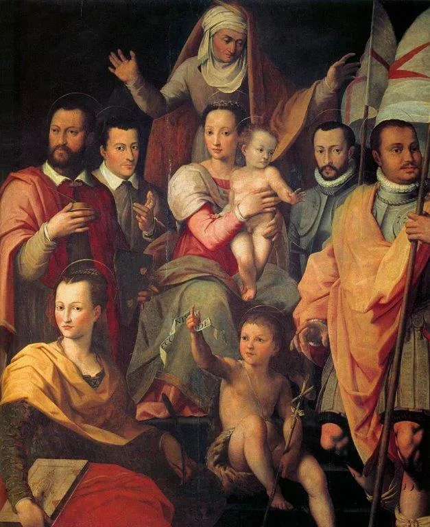 Virgin and Child with Medici family as saints. Credit: Cenacolo di Andrea del Sarto, Florence