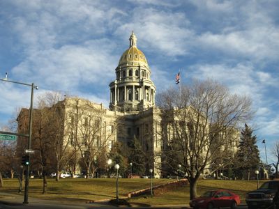 The Colorado State Capitol Building in Denver.
