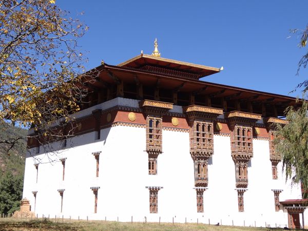 Huge traditional structures on the hill top of Thimphu thumbnail