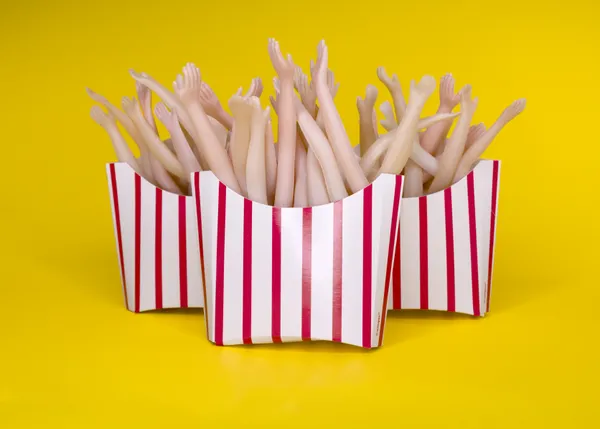 Arms Fill Striped Containers Like Fast Food Fries thumbnail
