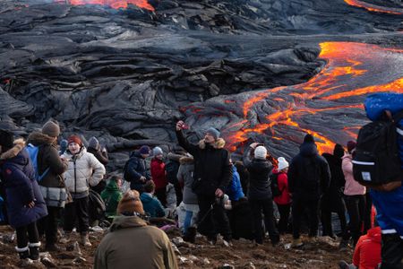 Since mid-March, more than 30,000 tourists have visited the eruption site, which is just 20 miles from Iceland’s capital, Reykyavík. 