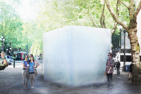 A rendering of the 10-ton block of ice.