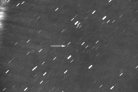 An image of asteroid 2020 AV2, taken on January 8, 2020 by the Elena robotic unit part of the Virtual Telescope Project