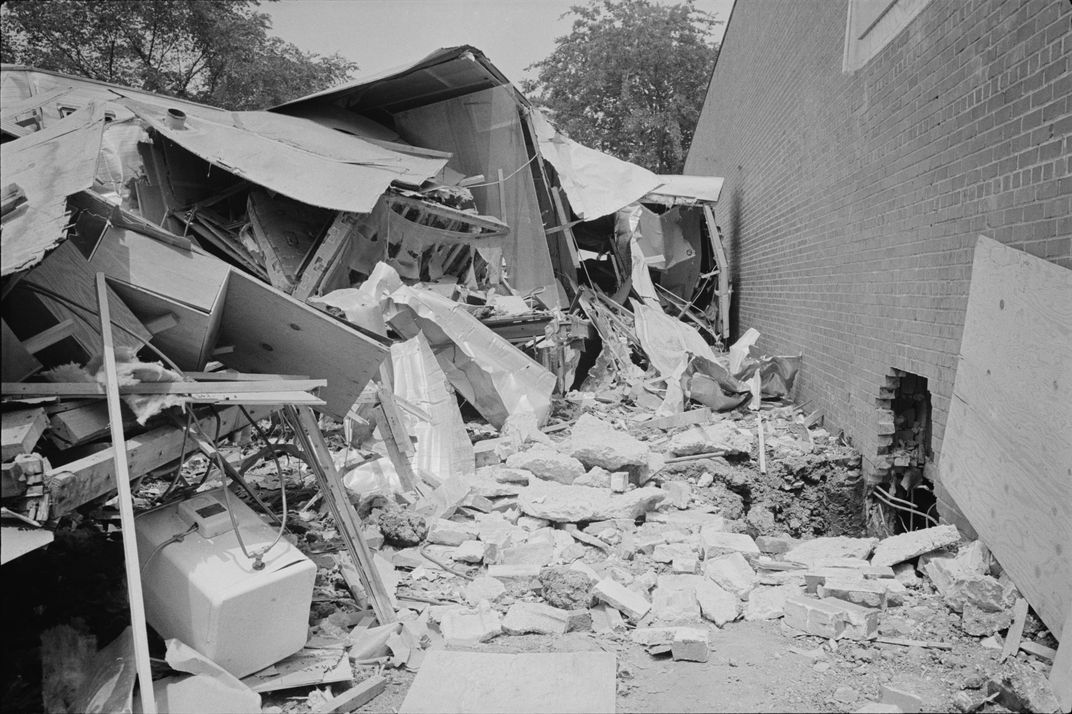 Wreckage at the A.G. Gaston Motel in Birmingham following a bombing on May 11, 1963