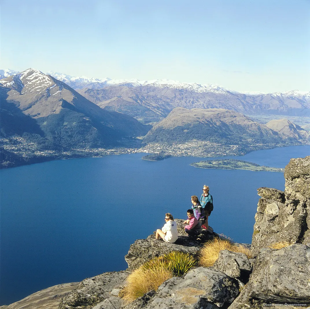 Overlooking Queenstown and Lake Wakatipu. Credit: Tourism New Zealand