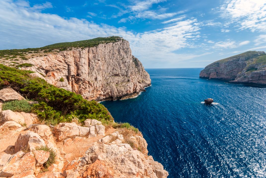 The headlands of Capo Caccio near Alghero, Sardinia