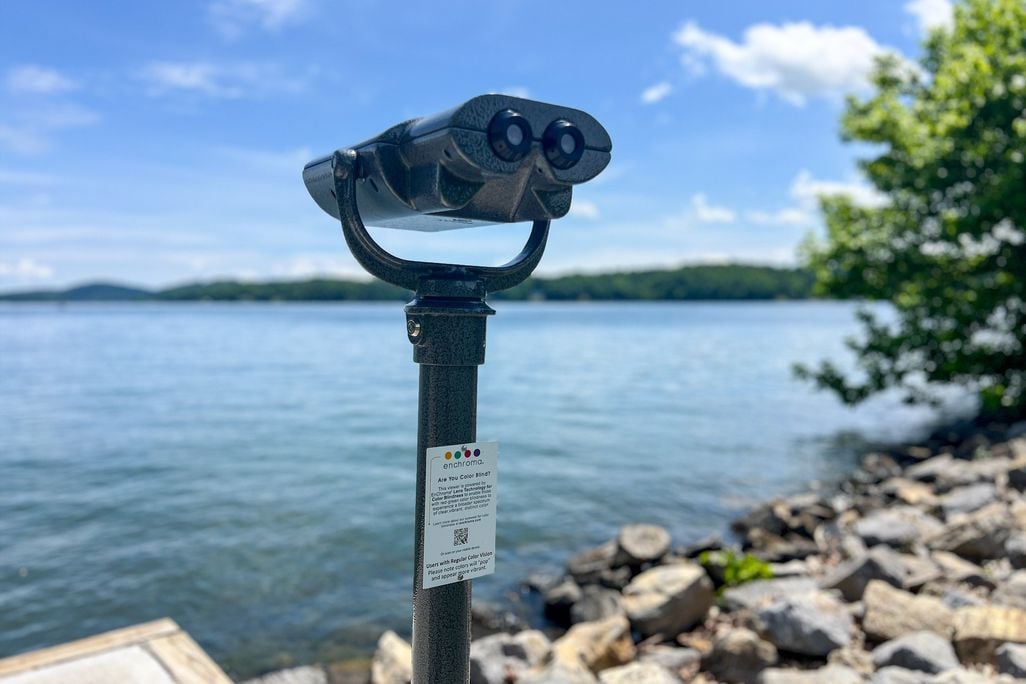 Viewfinder looking out over a lake
