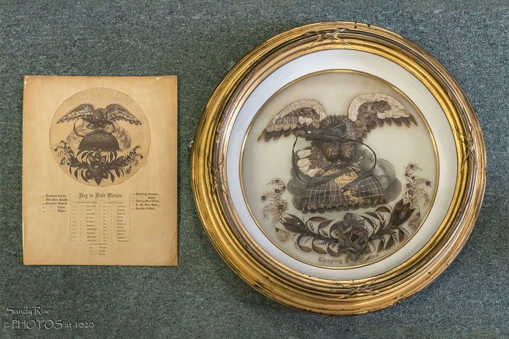 Hairy Eagle sculpture and accompanying key