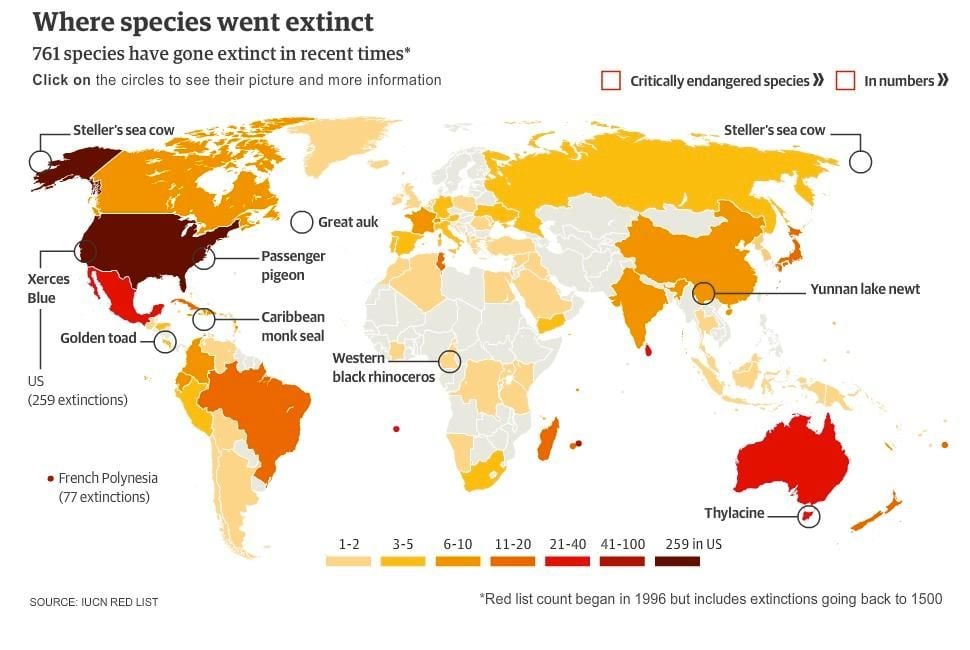 endangered species map