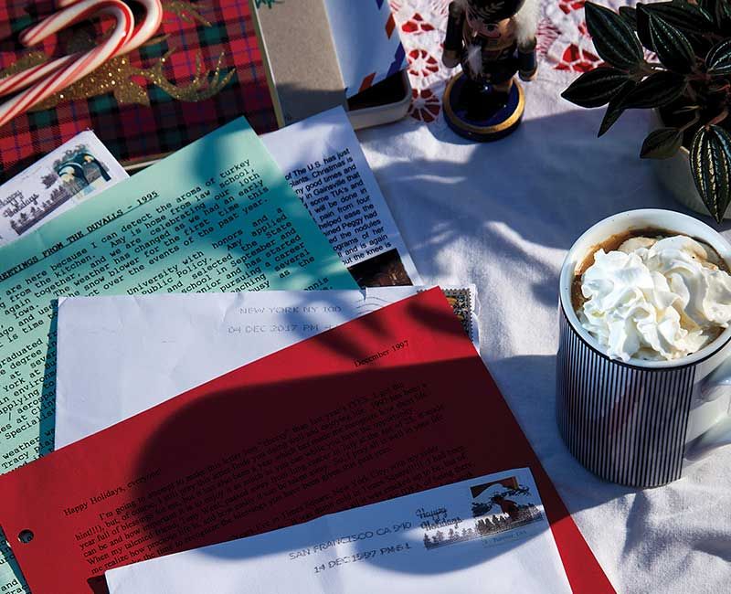Christmas letter still life