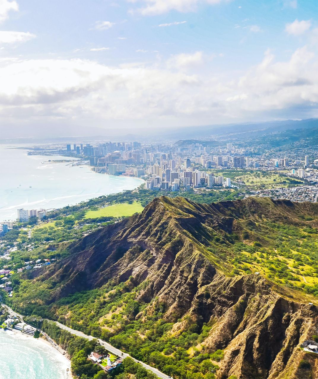 Hiking to the summit of Diamond Head.  Credit: Cosmin Serban