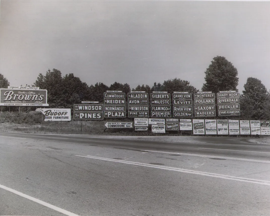 Billboards advertising Catskills resorts