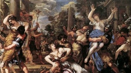 “The Rape of the Sabine Women,” Pietro da Cortnoa