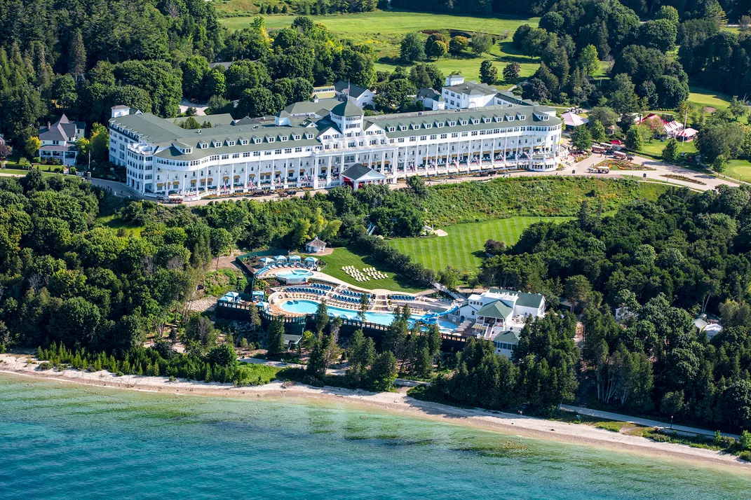 An aerial view of the Grand Hotel