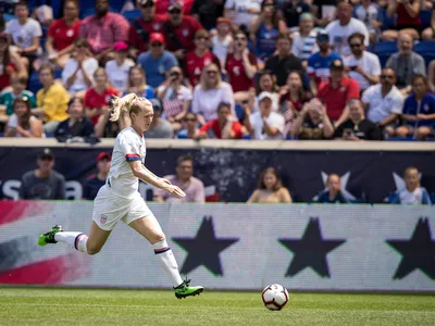 World Cup champion Samantha Mewis (above: in the May 26, 2019 International Friendly match against Mexico) and her colleagues sued the U.S. Soccer Federation for equal pay. In 2022, U.S. Soccer agreed to pay the women some $24 million in back pay.