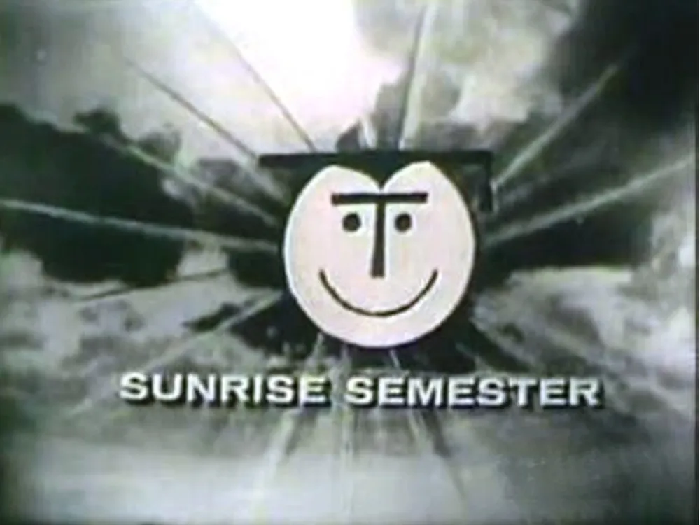 Sunrise Semester sunsmile logo circa 1958