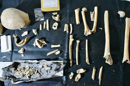 Archaeologists found the bishop&#39;s remains in a tomb in Spain in 1955.