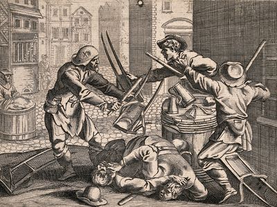 Brawling was one of the few ways available to settle disputes among lower-class Londoners, potentially leading to injuries and deaths