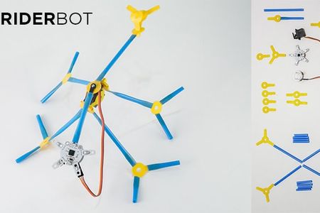 This robot, made of drinking straws, teaches kids how to hack. 