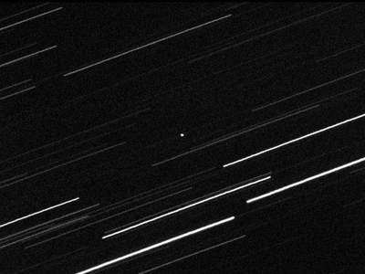 Asteroid 2016 VA just before it passed into the Earth's shadow.
