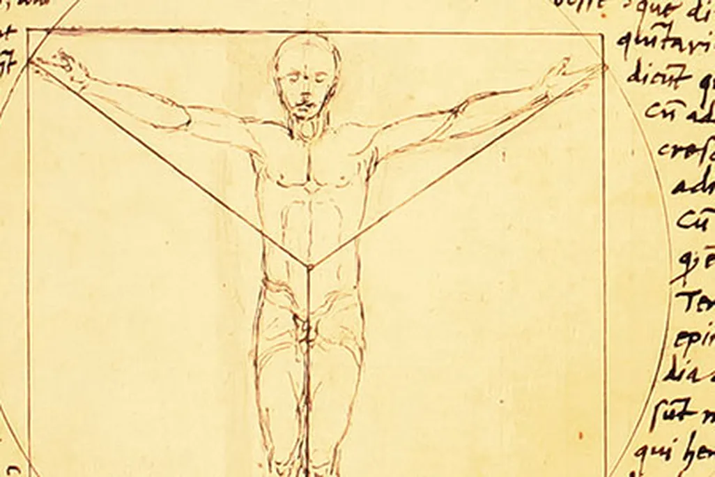 Vitruvian Man manuscript