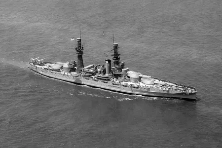 Meteorological records from USS&nbsp;Pennsylvania, seen here off the Virginia coast in 1927, helped fill a gap in 20th century marine weather records.