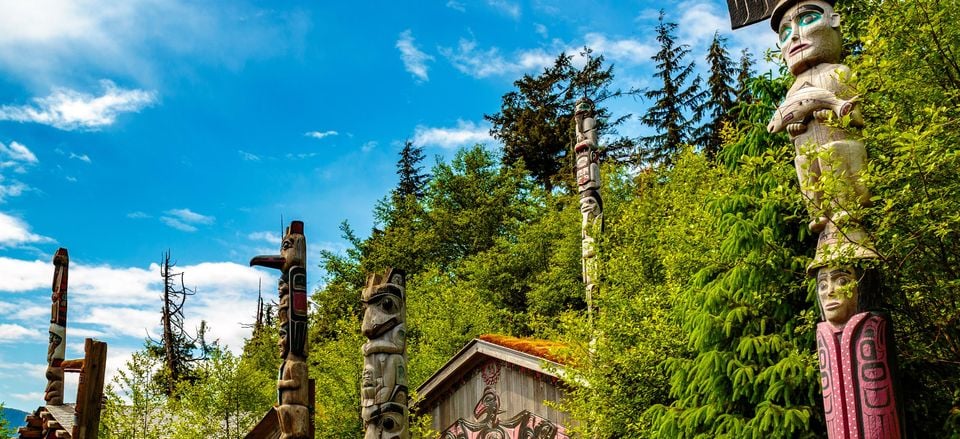  Totems and clan house, Ketchikan 