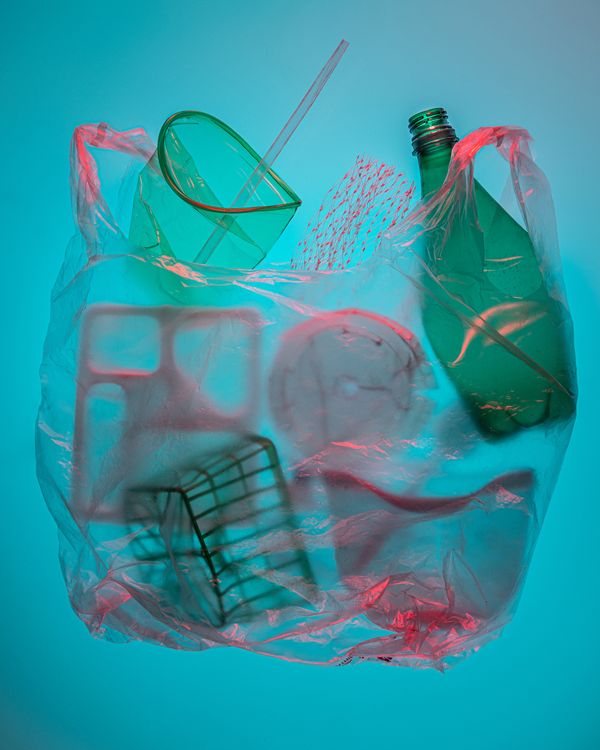 Plastic Bag with Plastic Trash Shot with Blue Gel- CanonR5 thumbnail