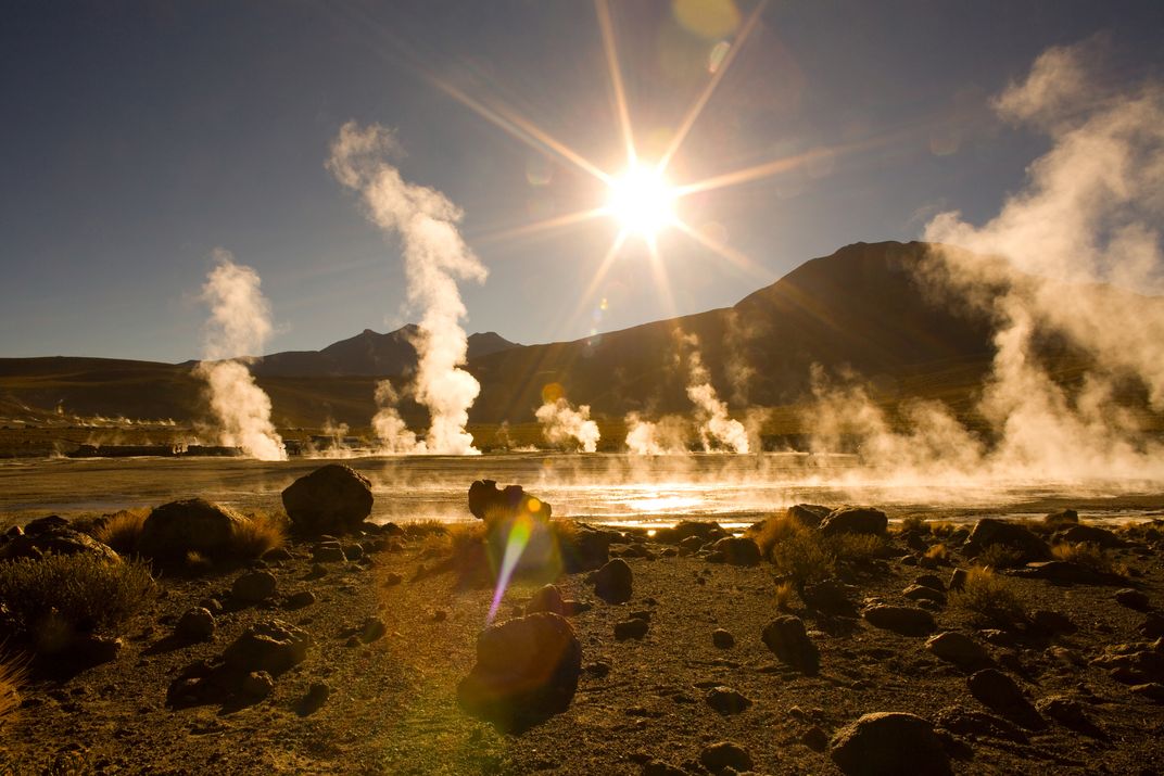 El Tatio Geysers at sunrise