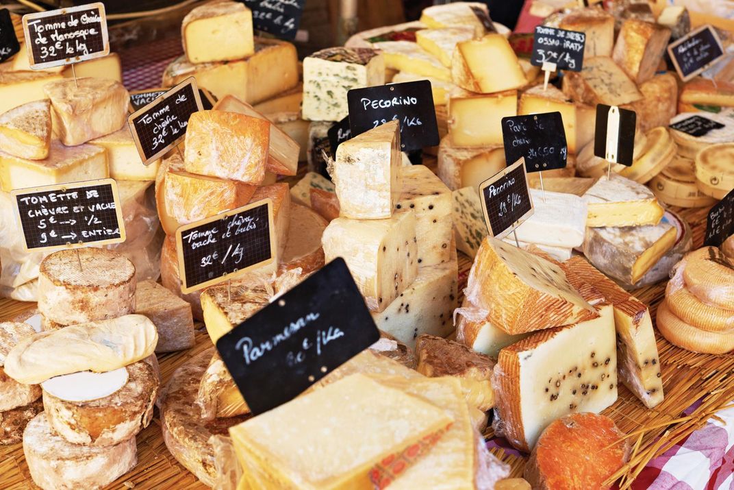 Traditional Provencal cheese market
