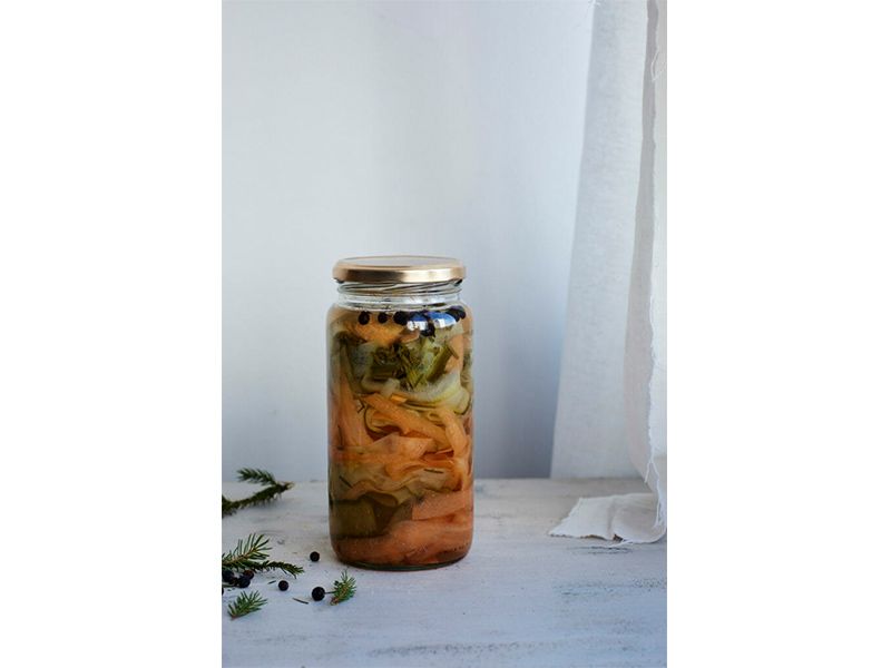 orange and green pickles