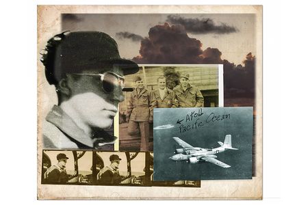 The author (in sunglasses), and with navigator Rex Whitney (inset, left) and gunner Hugh Dunwoodie (center). The A-26/B-26 went on to fly in three wars.