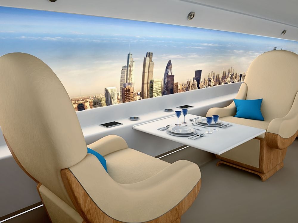 Windowless Airplane Cabin Design, Spike Aerospace