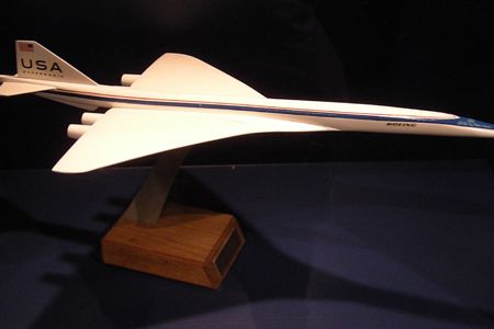 Model of a supersonic transport, circa late 1960s.
