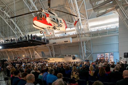 The Sikorsky HH-52A Seaguard was officially taken into the Museum’s collection in April. It is on display at the Steven F. Udvar-Hazy Center in Virginia.