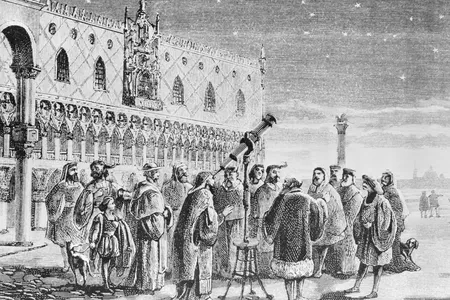 Galileo Demonstrating Telescope