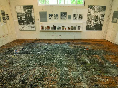 Pollock-Krasner House and Study Center, East Hampton, NY, Floor of Studio, 2018.