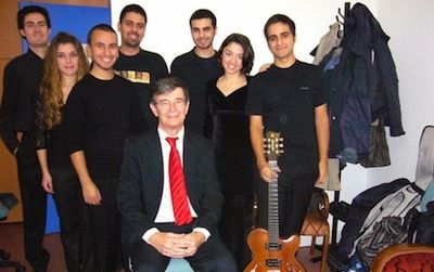 Darius Brubeck with students from Yildiz Technical University, Istanbul, 2007