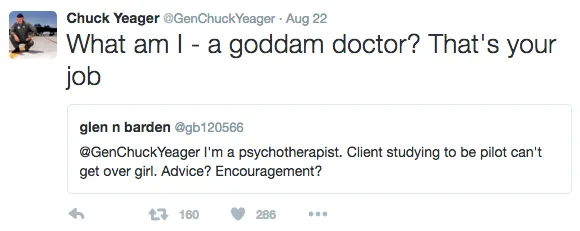 Chuck Yeager’s Wild Week on Twitter