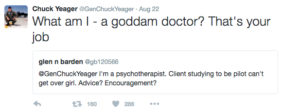 Chuck Yeager’s Wild Week on Twitter